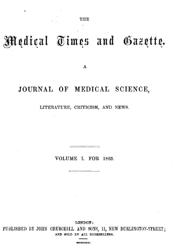 medical times gazette