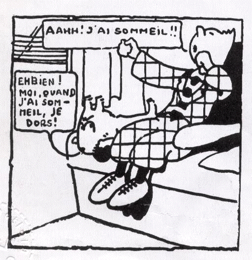 tintin baille