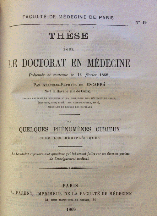 escarra thèse médecine