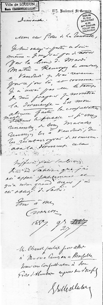 lettre charcot